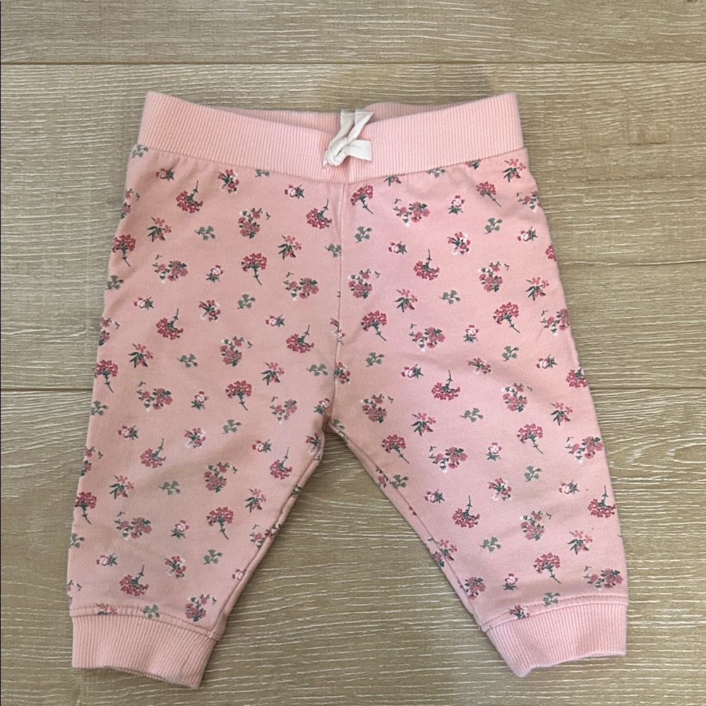 Janie and Jack Pink Floral Baby Pants